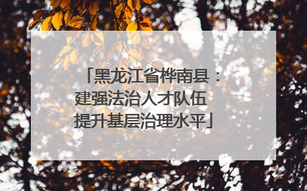 黑龙江省桦南县：建强法治人才队伍 提升基层治理水平