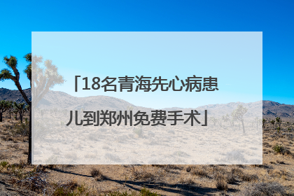 18名青海先心病患儿到郑州免费手术