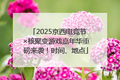 2025京西电竞节×核聚变游戏嘉年华重磅来袭！时间、地点