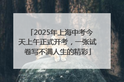 2025年上海中考今天上午正式开考，一张试卷写不满人生的精彩
