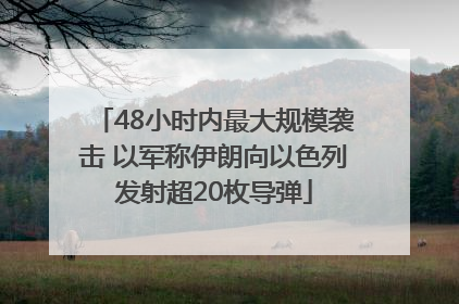 48小时内最大规模袭击 以军称伊朗向以色列发射超20枚导弹