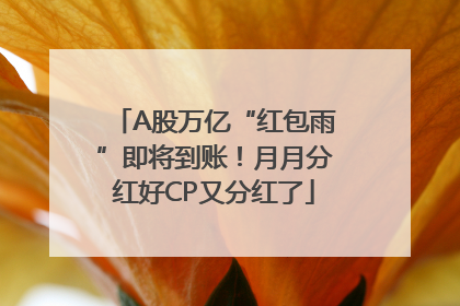 A股万亿“红包雨”即将到账！月月分红好CP又分红了