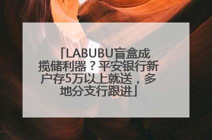 LABUBU盲盒成揽储利器？平安银行新户存5万以上就送，多地分支行跟进